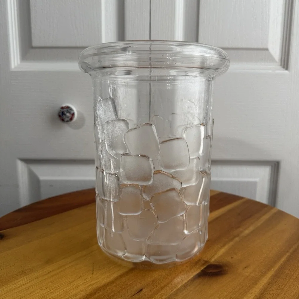 Bruno Evrard Clear Plastic Ice Cube Textured Champagne Cooler Bucket Vintage